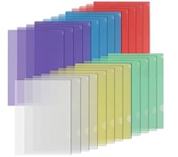 42PCS 6 Colors Clear Plastic A4 Document File Folr