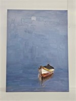 ROW BOAT OIL ON CANVAS - 29.5" X 39.25"