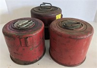 Kerosene Smudge Pots 4"X5" and 5"x5.5" (bidding