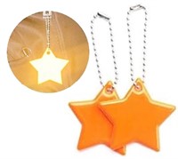 2PCS "Star" Safety Reflector Keychain