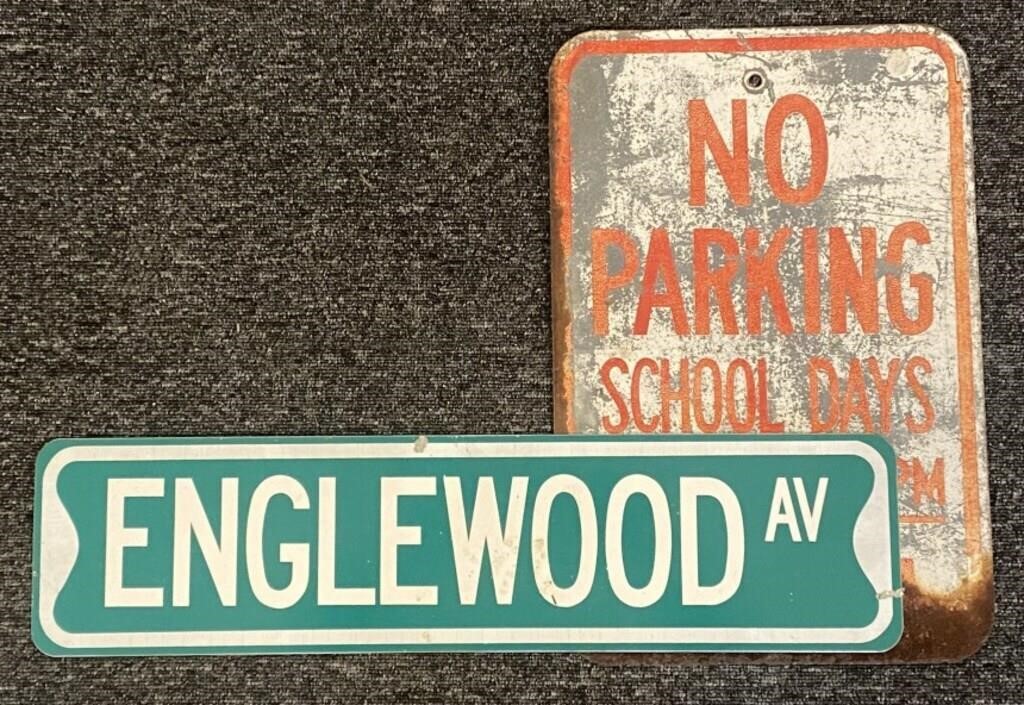 No Parking & Englewood Double Sided Sign (2’)