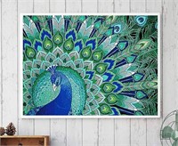 DIY 5D Diamond Art "Green Peacock"