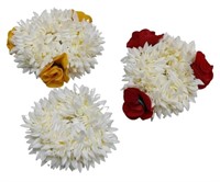 3PCS Traditional Indian Artificial Flower Hair Acs