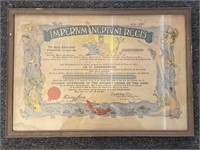 Vtg. 1944 World War 2 Shellback Certificate