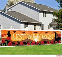 "Lest We Forget" Fence Banner