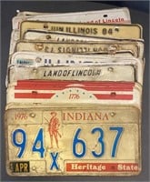 Indiana & Illinois License Plates