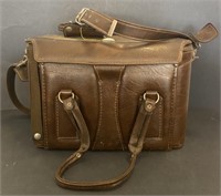 Faux Leather Camera Bag, 14” x 8” x 9”