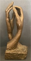 Plaster Statue of Holding Hands, 15”