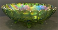 Carnival Glass Fruit Bowl, 1’ x 8” x 5”