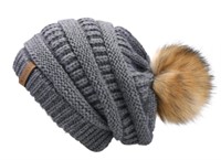 FURTALK Women's Beanie With Pompom