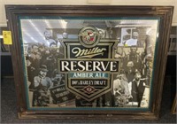 Miller Reserve Amber Ale Bar Mirror, 28x36in