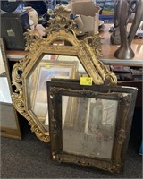 Art Nouveau Style Mirrors, Largest 32x42in