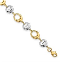 14 Kt Fancy Design Modern Link Bracelet