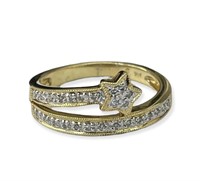 .15 Ct Diamond Star Ring 14 Kt