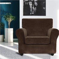 CHELZEN 2PCS Sofa Chair Velvet Slipcover