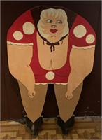 Voluptuous Woman Wooden Sign, 22x38in