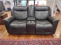 Flexsteel Power Leather Couch w/ Storage