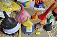 LOT OF ALL DIFFERENT SIZE FUNNELS