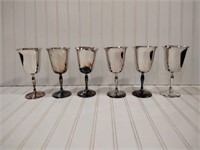 Eales of Sheffied  Silver Plated Wine Glasses
