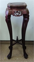 Vtg Hand Carved Wooden Plant Stand 36"T
