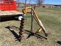Danuser three point hitch post hole auger