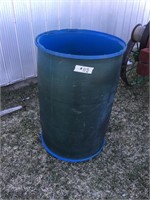 Heavy plastic rain barrel