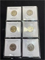 8 Brilliant Uncirculated Jefferson Nickels 1969-89