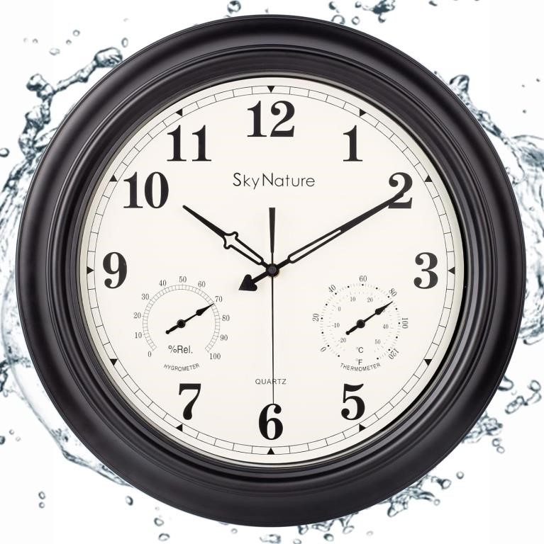 18 Inch Waterproof Outdoor Clock