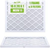 16x20x1 Air Filter, 6 Pack, MERV 11