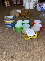 MCM mugs and bowls nice colors