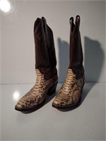 Renegade Snake Skin Leather Boots - 8