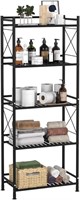 TZAMLI 5 Tier Shelf, Matte Black