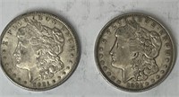 2x 1921 Morgan Silver Dollars
