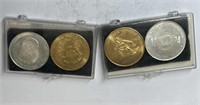 2x Sets Fur Rondy Commemorative Medals 1974 And 75