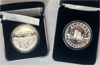 2x 1oz Silver Iditarod Medals 1994 And 2002