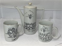 Robert Mayokok Teapot With 2x Cups
