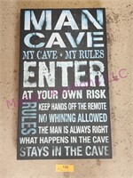 Wooden Man Cave Sign
