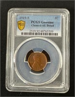 1919-S 1 Cent; Red