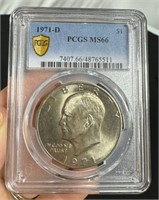 1971-D Ike $1; MS66