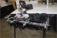 Pro-Tech 10" Compound Miter Saw on stand w/rollers