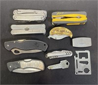 Bundle Of Knives And Multi Tools