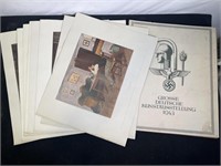 Portfolio of 16 loose German Art Prints; 1943
