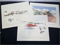 3 Loose Aviation Prints; Steve Hillyer