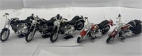 5x Maisto Harley Davidson Motorcycles