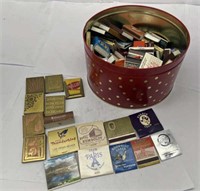 Tin Full of Matchbook's And Matchbook Holders