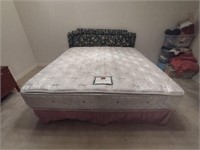 King Size Bed Frame w/ Stearns and Foster Mattress