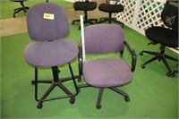 2 purple chairs