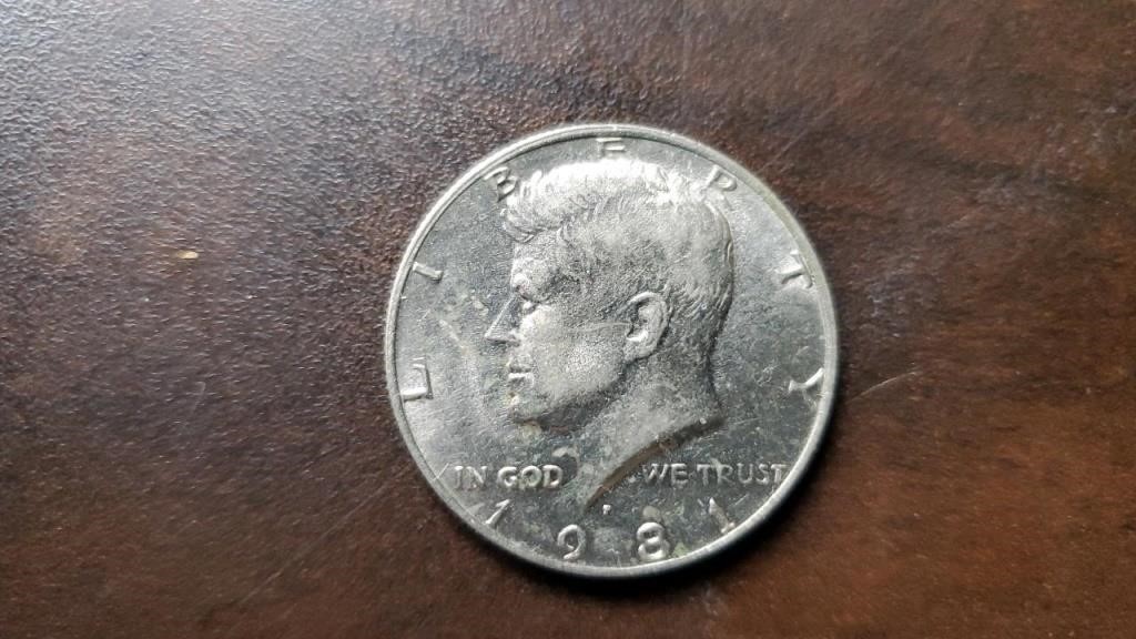 1981 US Liberty Half Dollar Coin