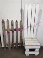 Outdoor Décor Pallet Fence, Plant Stand Bench