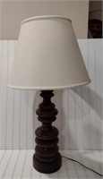 Wood Turned Table Lamp